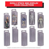 Stackable clamshell protector cases for 3.75 inch collectible action figures