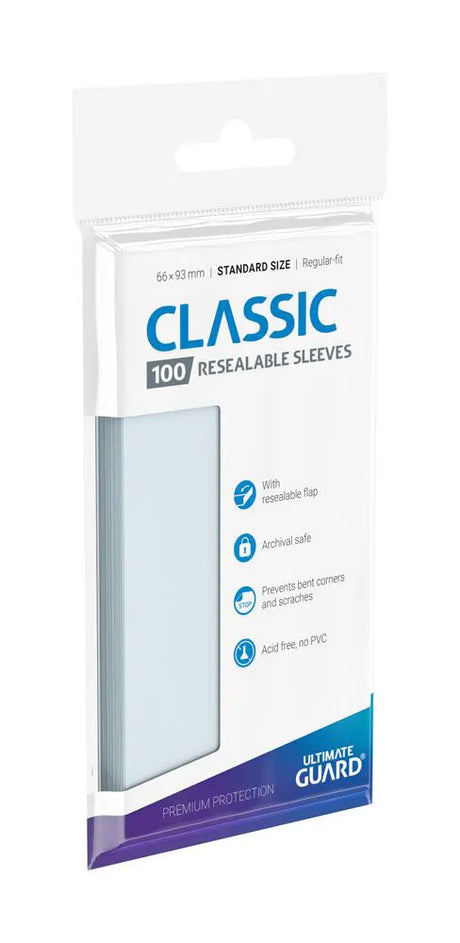 Ultimate Guard Classic Resealable Card Sleeves Standard Size front packaging view