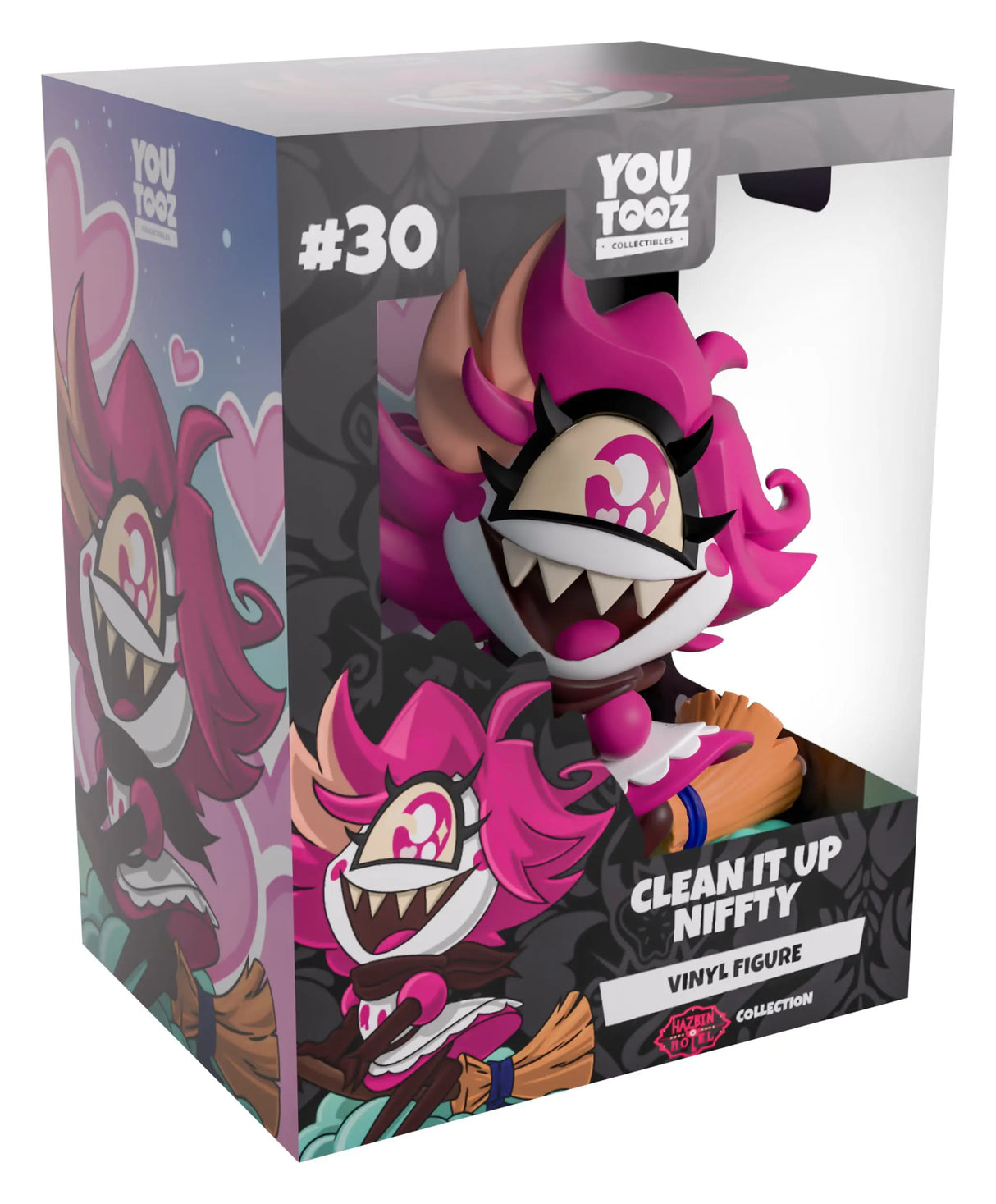 Clean It Up Niffty Hazbin Hotel Youtooz collector packaging with window display