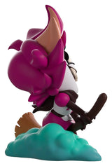 Side view of Clean It Up Niffty Hazbin Hotel Youtooz figure on flying broom