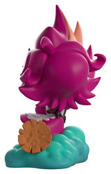 Angled rear view of Clean It Up Niffty Youtooz vinyl figure with broom and smoke base