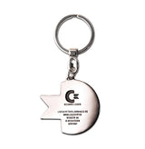 Commodore 64 C64 logo keychain back view showing engraved details