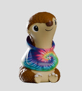 Cosmo pangolin vinyl figure angled left showing hoodie and scale texture