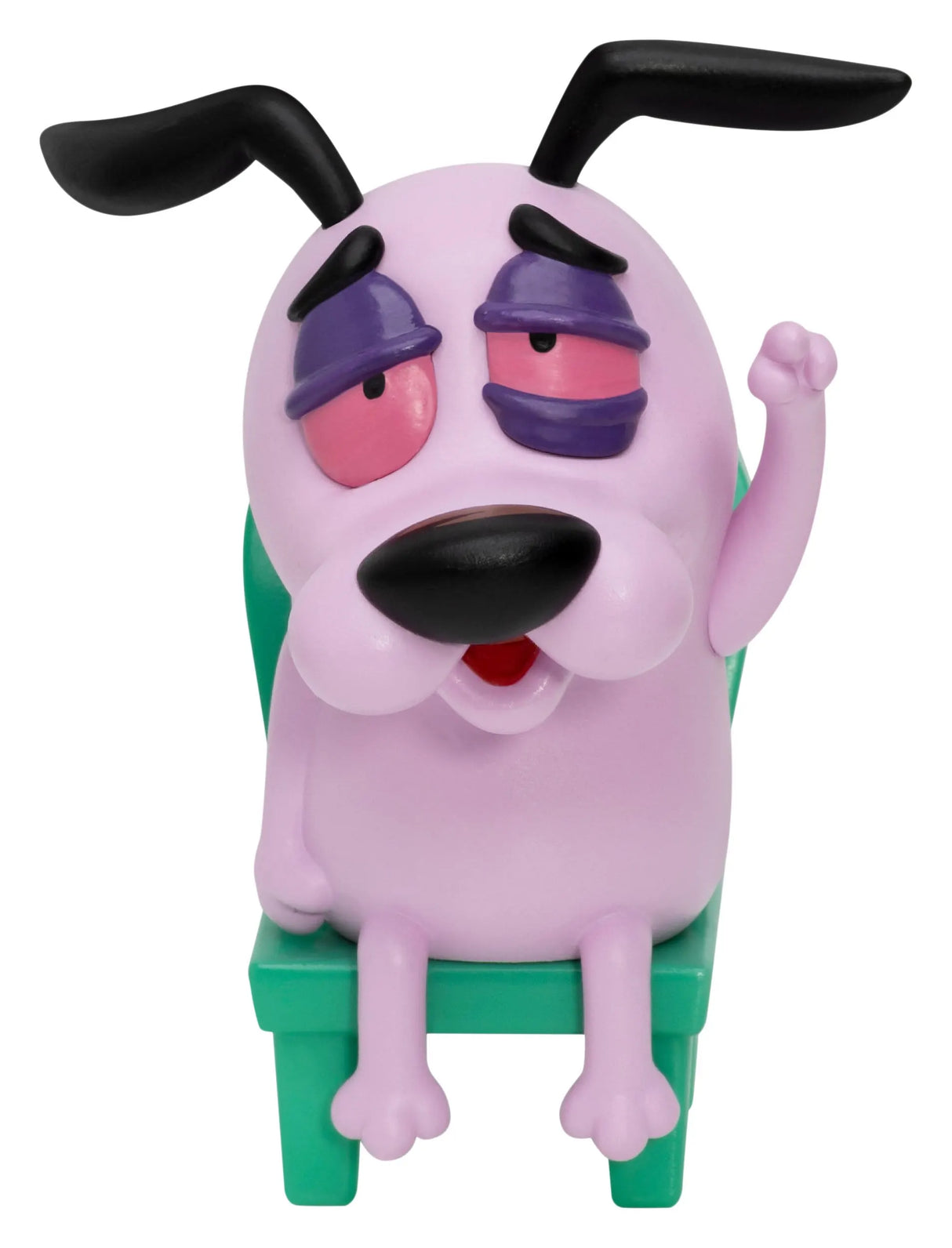 Courage the Cowardly Dog Overworked Courage Mini Egg Attack figure sitting on a chair.