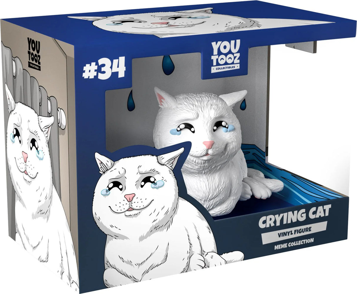 Crying Cat Meme Youtooz vinyl figure in retail box packaging from the Youtooz Meme Collection