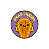 dead inside sticker patch embroidered cute coffin design 100% soft