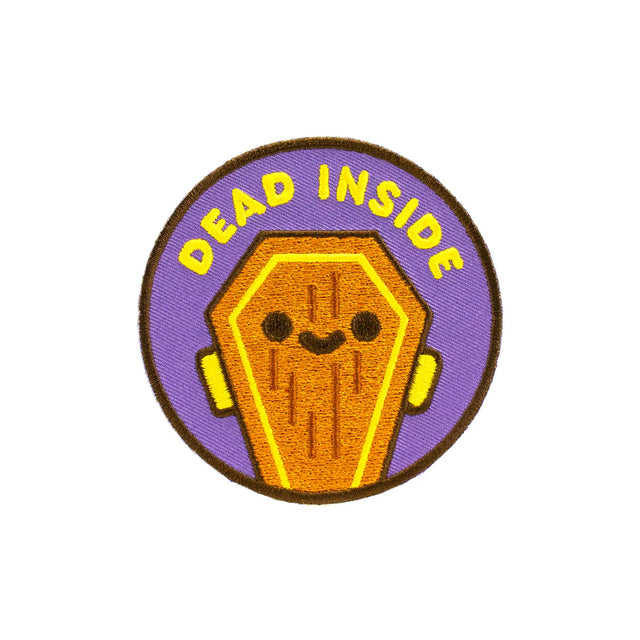 dead inside sticker patch embroidered cute coffin design 100% soft
