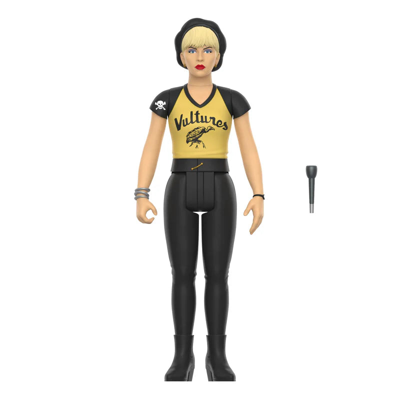 Debbie Harry Blondie ReAction Figure wearing the iconic yellow Vultures shirt with microphone accessory