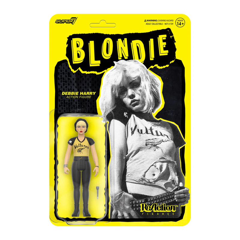 Debbie Harry Vultures Blondie ReAction Figure displayed in collector blister card packaging