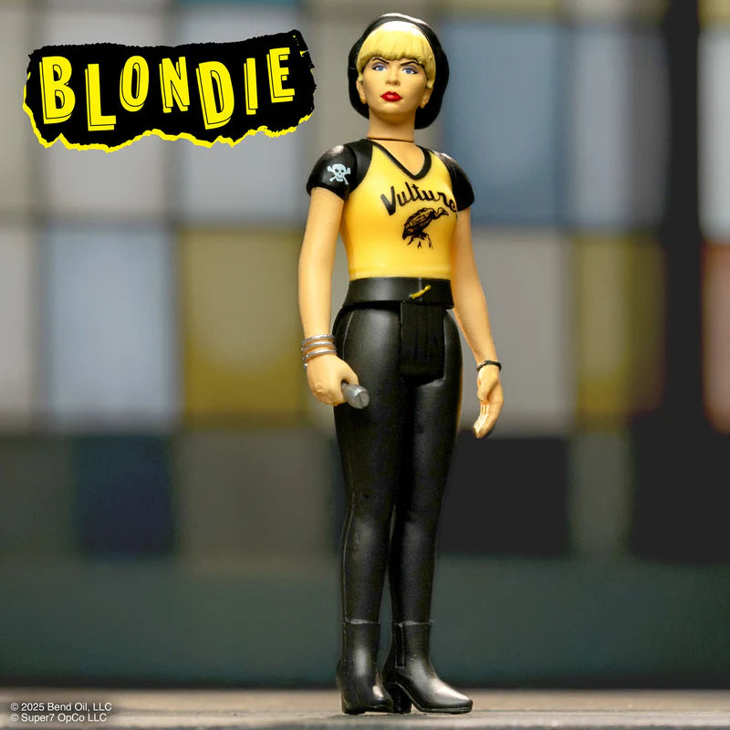 Angled view of Debbie Harry ReAction Figure inspired by Blondie's 1976 punk-era appearance