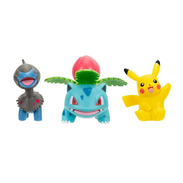 Deino, Ivysaur and Pikachu Pokémon Battle Figures by Jazwares