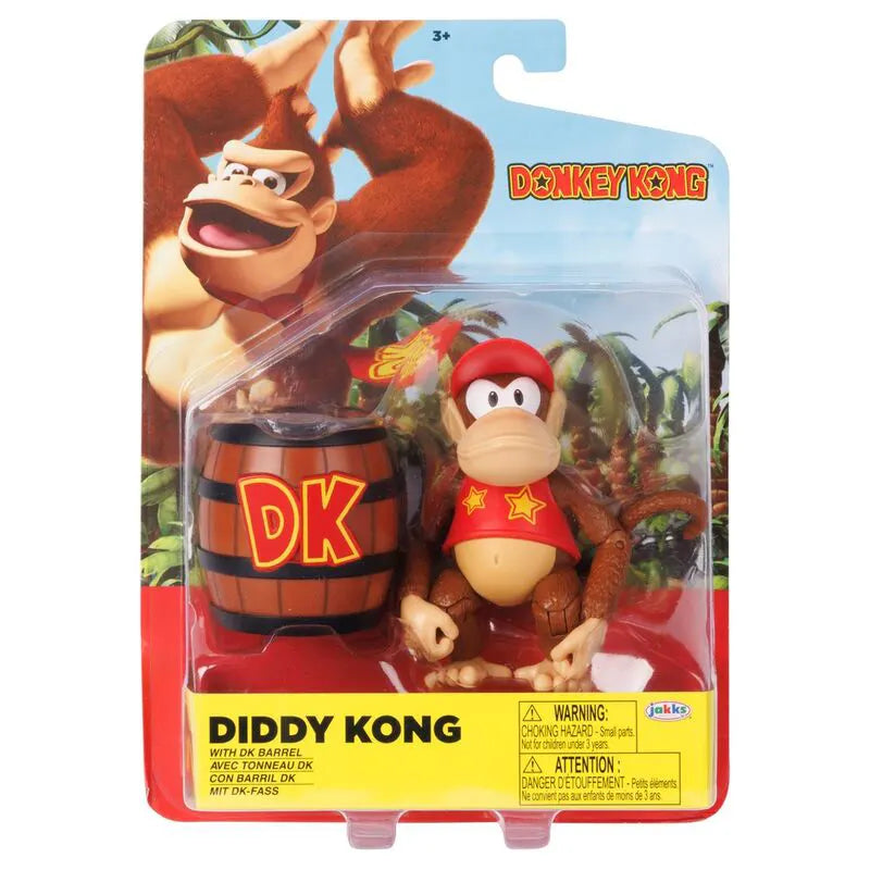 Diddy Kong with Donkey Kong Barrel Action Figure