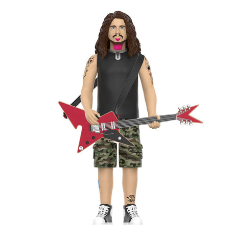 Dimebag Darrell Culprit ReAction Figure holding the red CherryBomb guitar accessory