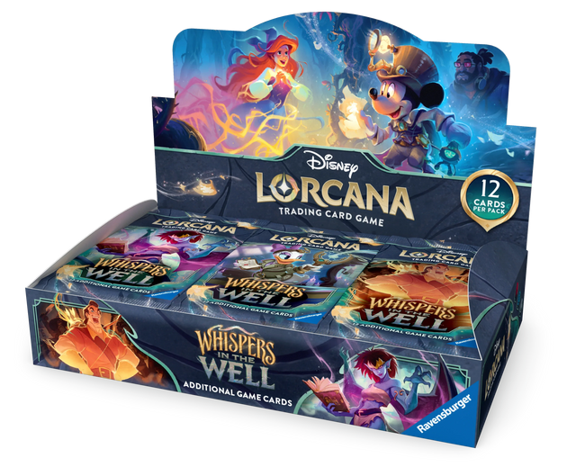 Disney Lorcana Whispers in the Well Booster Display Box with 24 booster packs.