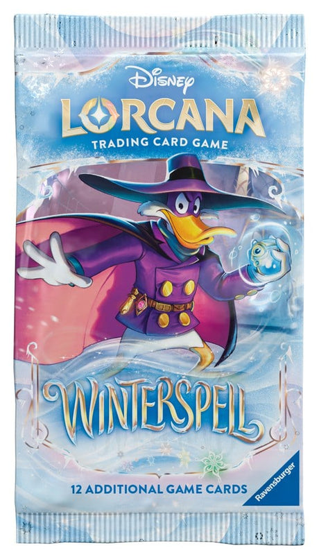 Disney Lorcana Winterspell booster pack featuring Darkwing Duck artwork