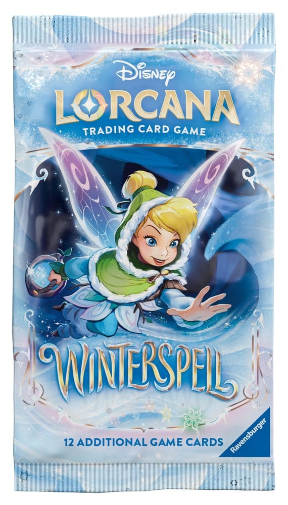 Disney Lorcana Winterspell booster pack featuring Tinker Bell artwork