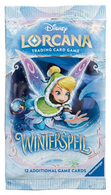 Disney Lorcana Winterspell booster pack featuring Tinker Bell artwork