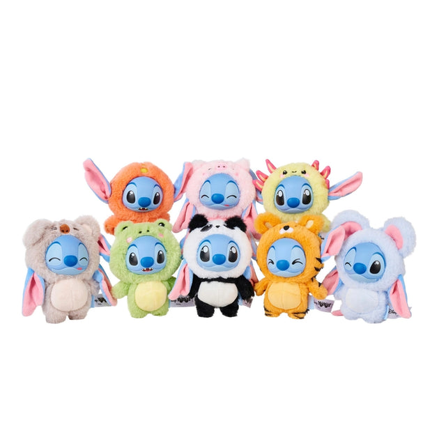 Disney YuYus Stitch plush keychain blind box full set of 9 animal costume designs