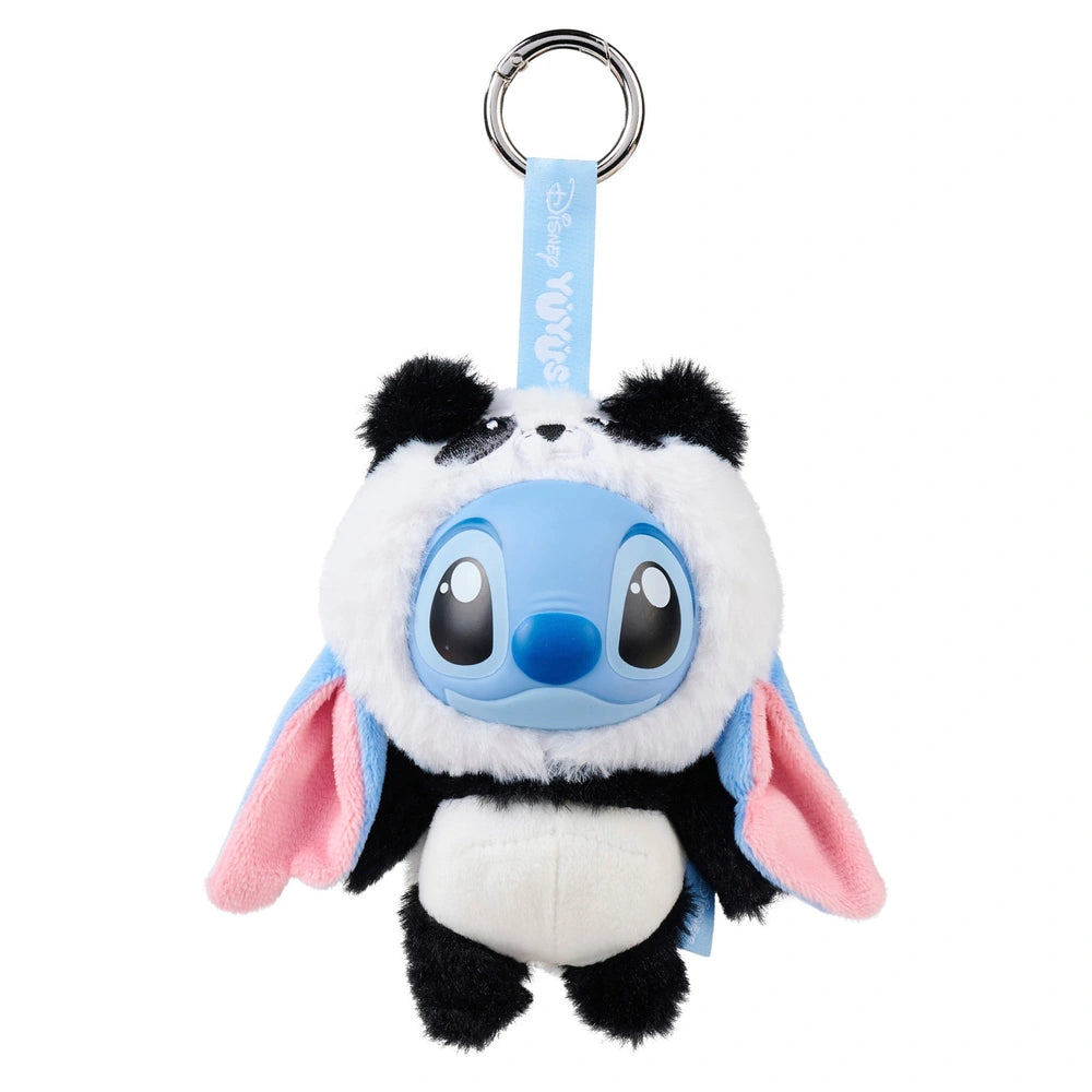 Disney YuYus Stitch plush keychain in panda costume