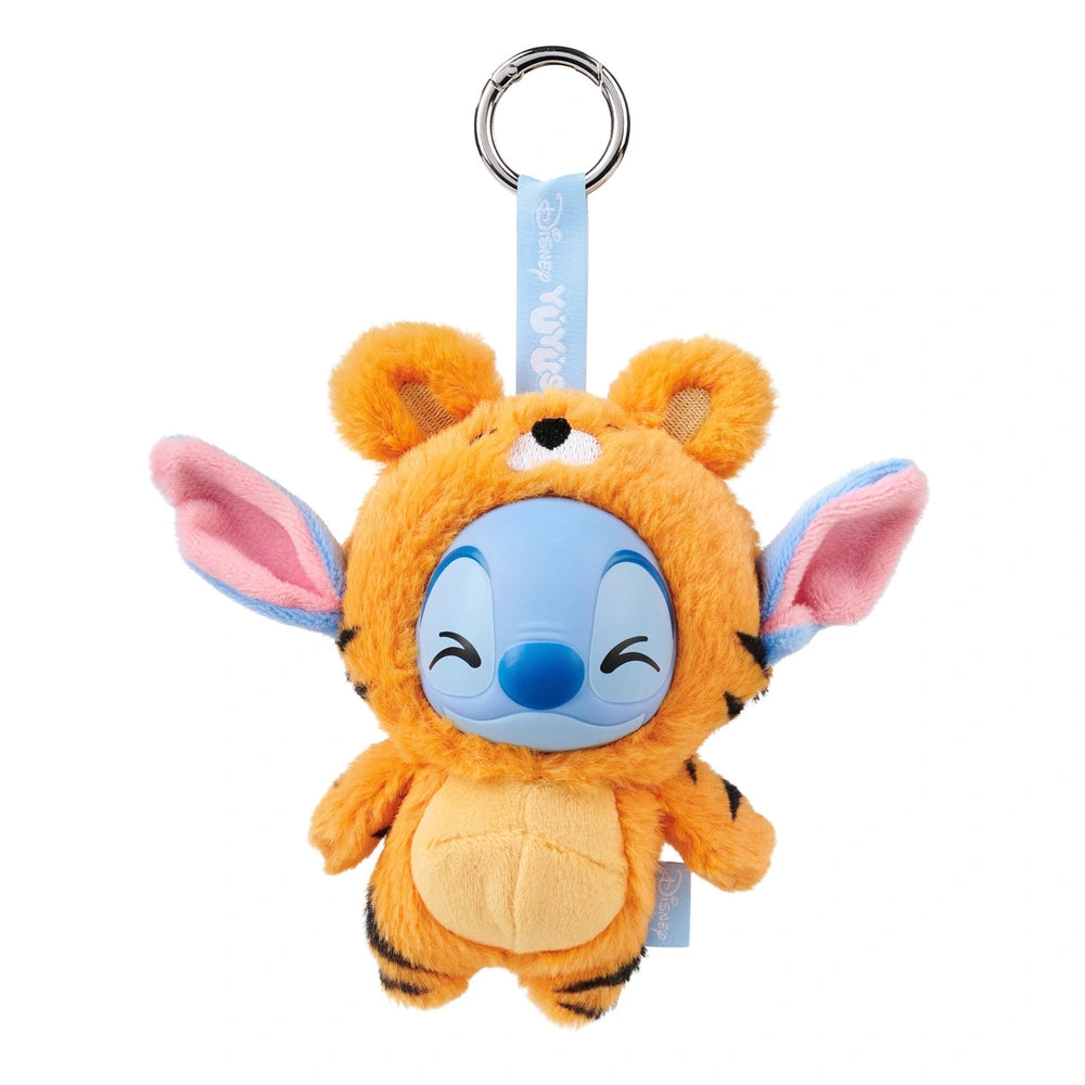 Disney YuYus Stitch plush keychain in tiger costume