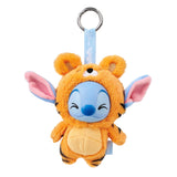Disney YuYus Stitch plush keychain in tiger costume