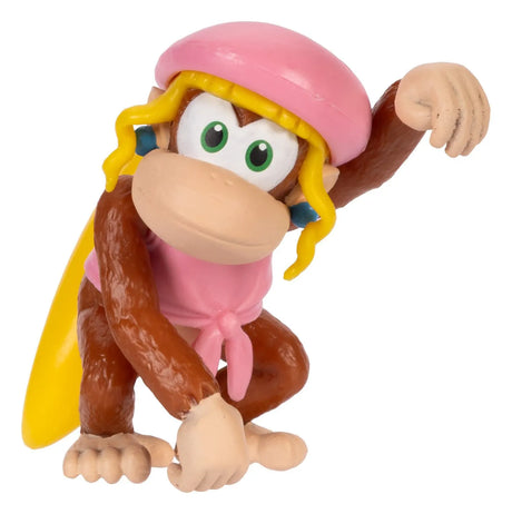 Nintendo Dixie Kong action figure with pink beret and blonde ponytail by JAKKS Pacific
