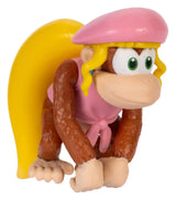 Dixie Kong Nintendo action figure front view with pink outfit and long blonde ponytail