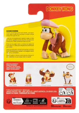 Back of Dixie Kong action figure packaging with Donkey Kong character assortment