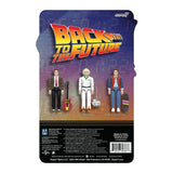 Back to the Future ReAction+ Wave 01 collector card back with Doc Brown and Marty McFly