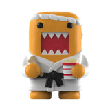 Orange standing Domo karate ramen collectible figure holding chopsticks and noodle cup