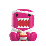 Super dark pink sitting Domo chase figure from Rokimoto Mystery Blind Cup series