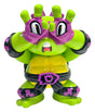 Grape Brain TMNT Donatello vinyl figure front view with neon green and purple colors