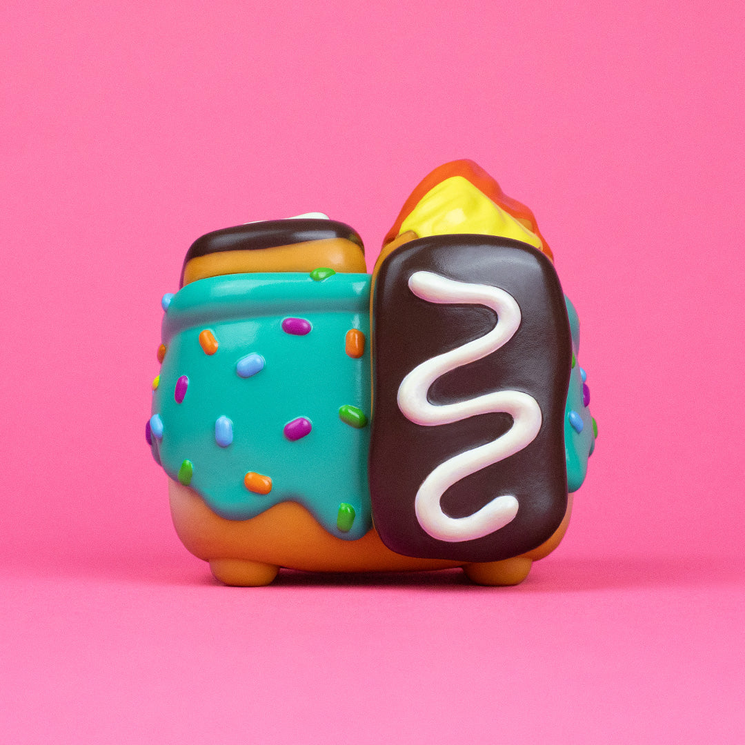 Donut Dumpster Fire collectible showing detailed dessert design