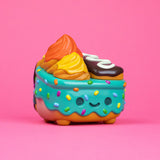 Eclair lid detail on Donut Green Dumpster Fire collectible