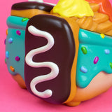 Flame and frosting on Dumpster Fire vinyl figure