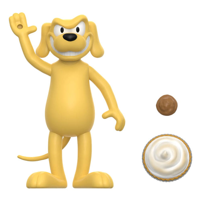 Dookie Dog Green Day ReAction action figure with accessories including a pie and poop.