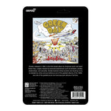 Back of the Dookie Dog Green Day ReAction figure card featuring album art and product details.