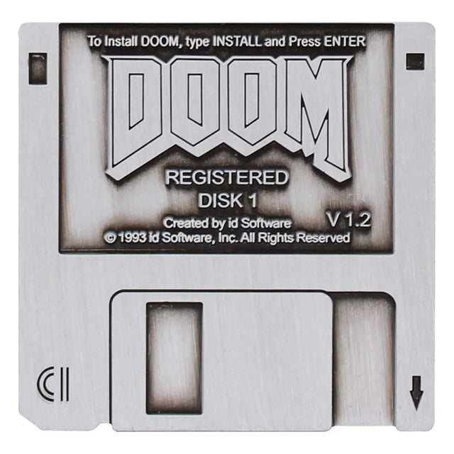 Doom Pin Badge Floppy Disk