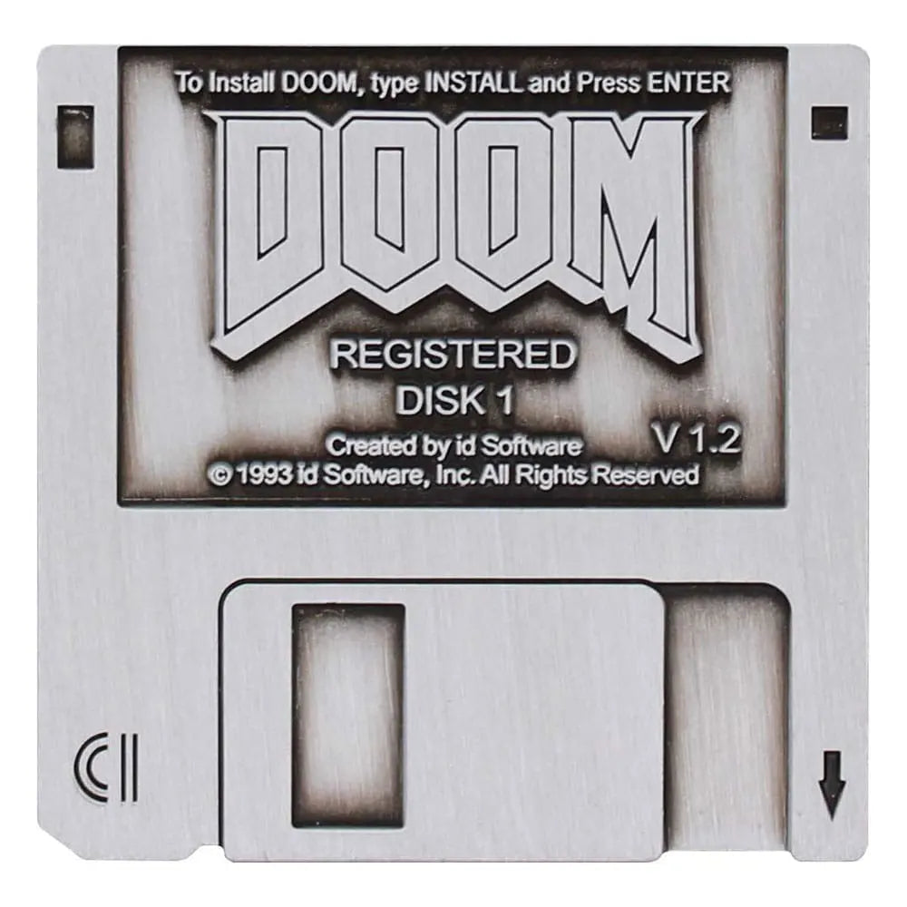 Doom Pin Badge Floppy Disk