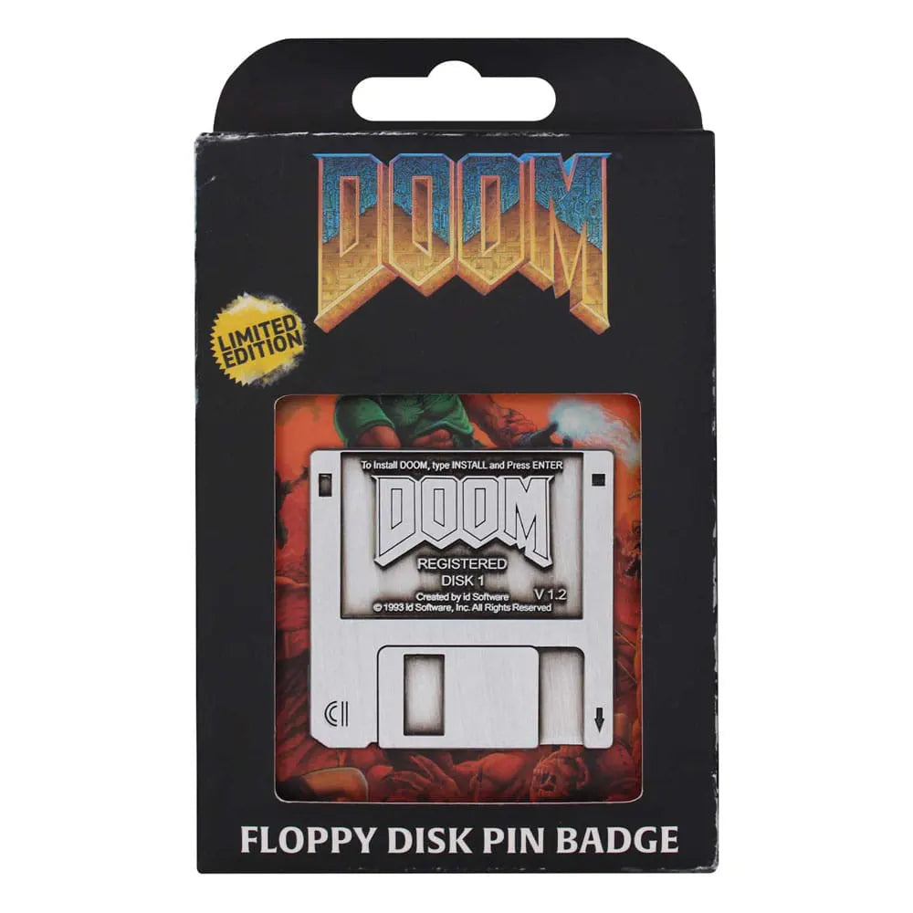 Doom Pin Badge Floppy Disk