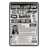 Dracula ReAction+ Figure blister card packaging with classic Universal Monsters artwork
