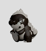 Black and white Dread Friends kaiju collectible figure