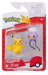 Pokémon Drifloon and Pikachu Battle Figure Pack in retail packaging.