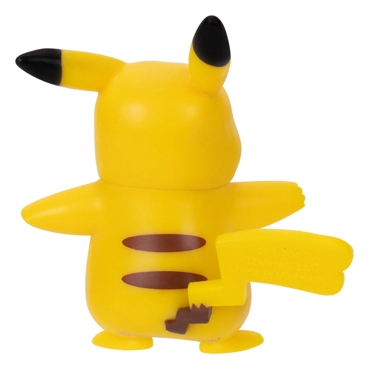 Rear view of the Pikachu Pokémon Battle Figure with lightning-bolt tail.