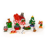Full Dumpster Fire 12 Days of Trash holiday set with multiple mini vinyl figures displayed.