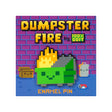 dumpster fire 8 bit enamel pin pixel art retro gaming design 100% soft
