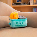 dumpster fire plush on couch kawaii plush decor