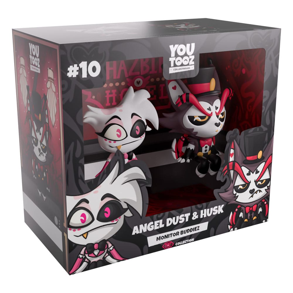 Dust and Husk Hazbin Hotel Monitor Buddiez in collector display box by Youtooz