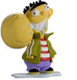 Front angled view of Ed Ed Edd n Eddy Youtooz vinyl figure holding a giant Jawbreaker in his cheek