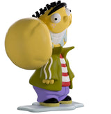 Side view of Ed Youtooz vinyl figure with oversized Jawbreaker and green jacket